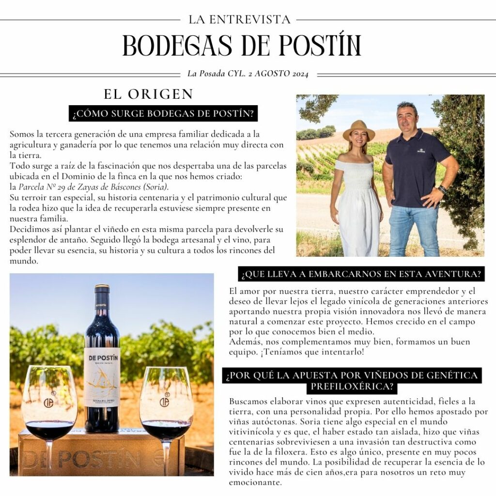 ENTREVISTA BODEGAS DE POSTIN AGOSTO 2024 HERALDO SORIA