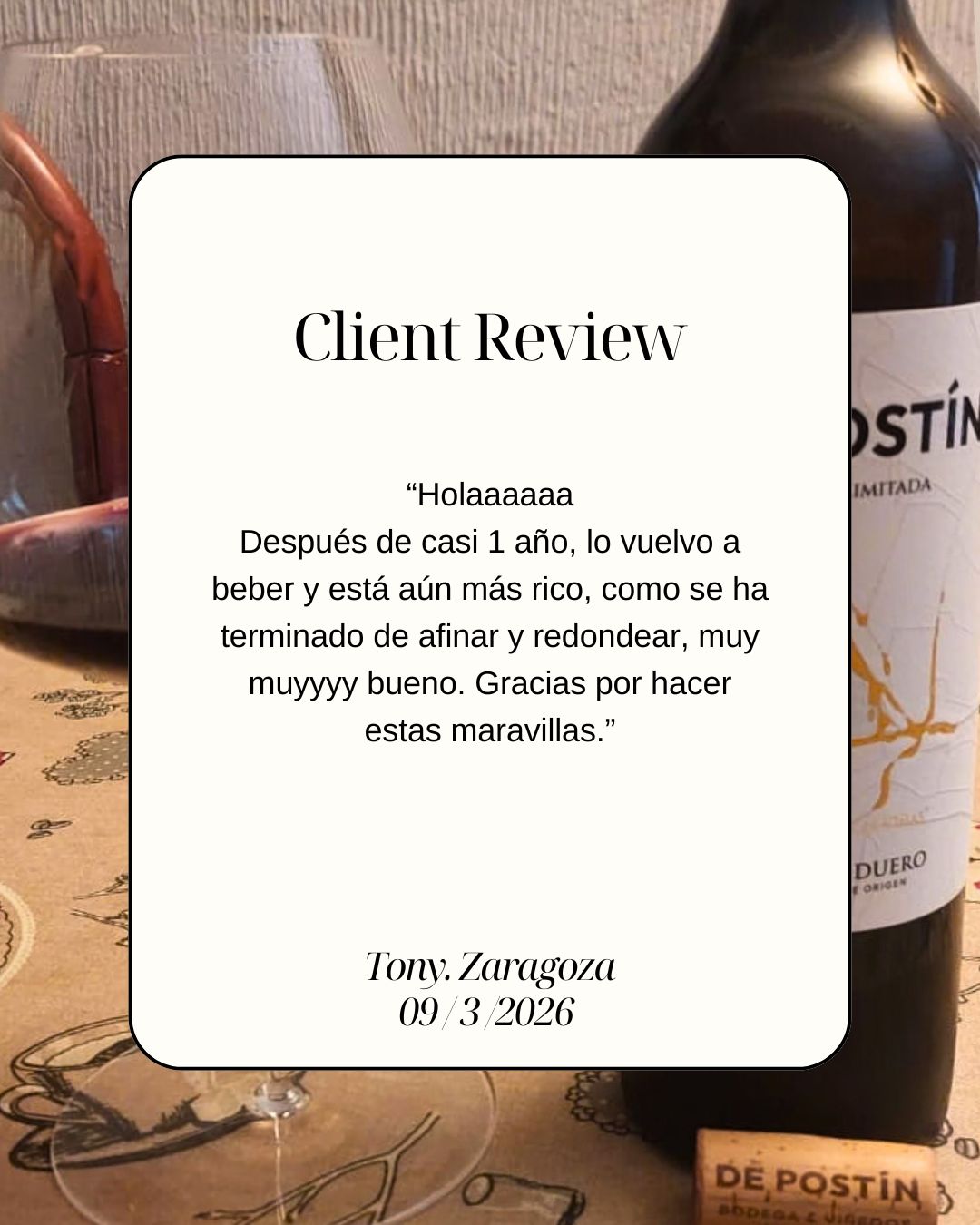 OPINIONES VINO DE POSTIN RIBERA DEL DUERO